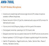 Ahuja AWM 700UL UHF Wireless Microphone