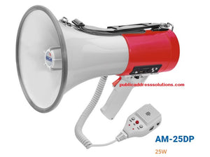 Ahuja AM 25DP MEGAPHONE with USB & Recording option for Rechargeable battery(Bought Separately)