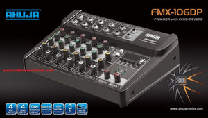 Ahuja FMX 106DP Mixer with Audio Interface, Bluetooth, Recording & USB option (6 Channel)