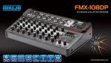 Ahuja FMX 108DP Mixer with Monitor/Headphone output, Audio Interface, Bluetooth, Recording & USB option (8 Channel)