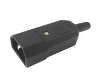 MX 1654  IEC C14 - POWER CONNECTOR - 3 PIN AC PLUG MALE FOR COMPUTER SUPPLY