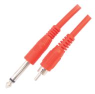 MX 3042 6.35 mm P-38 MONO MALE TO MX RCA MALE CORD HEAVY DUTY (ø 6 MM CABLE) - 1.5 MTRS.