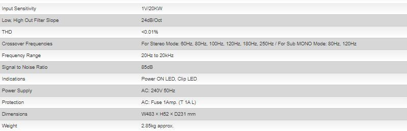 Ahuja ACX 202 Crossover – publicaddresssolutions